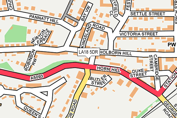LA18 5DR map - OS OpenMap – Local (Ordnance Survey)