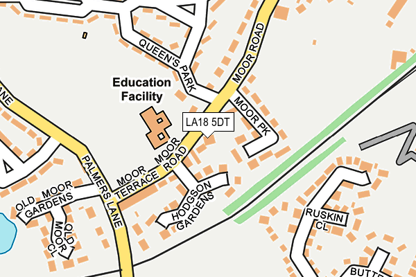 LA18 5DT map - OS OpenMap – Local (Ordnance Survey)