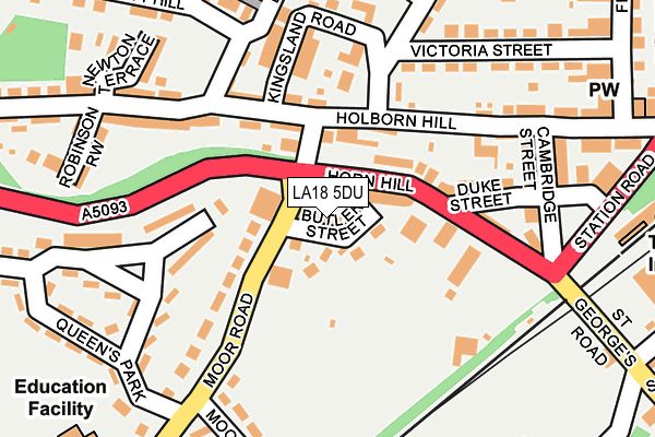 LA18 5DU map - OS OpenMap – Local (Ordnance Survey)
