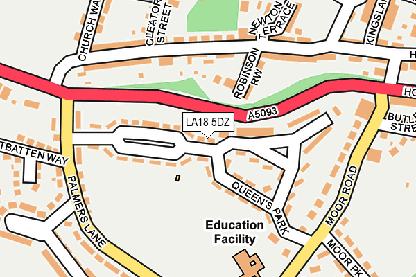 LA18 5DZ map - OS OpenMap – Local (Ordnance Survey)