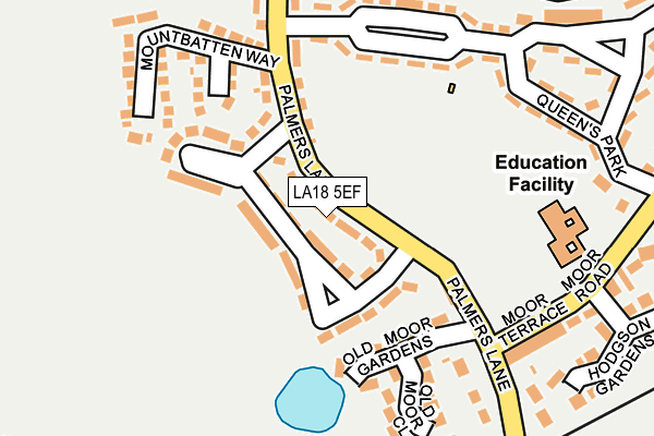 LA18 5EF map - OS OpenMap – Local (Ordnance Survey)