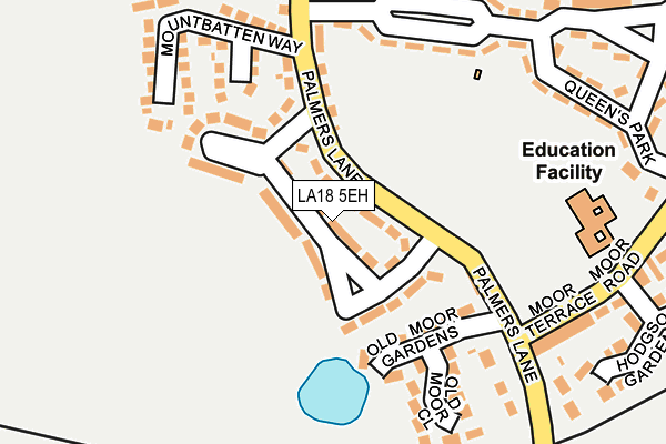 LA18 5EH map - OS OpenMap – Local (Ordnance Survey)