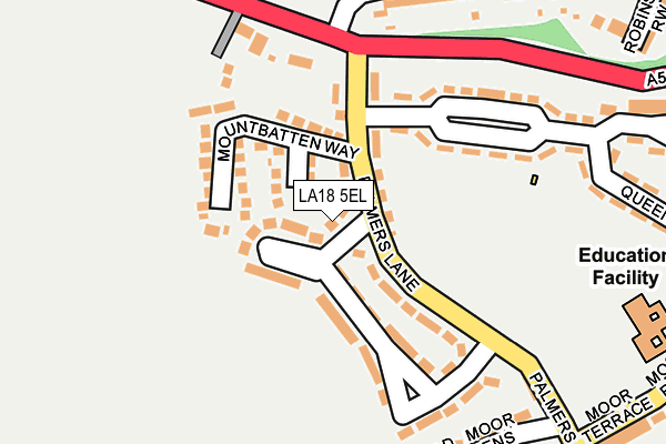 LA18 5EL map - OS OpenMap – Local (Ordnance Survey)