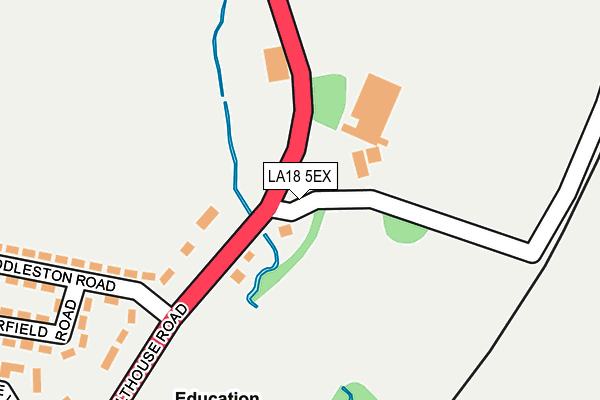LA18 5EX map - OS OpenMap – Local (Ordnance Survey)
