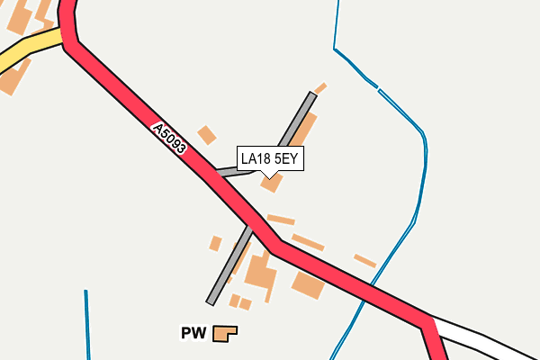 LA18 5EY map - OS OpenMap – Local (Ordnance Survey)