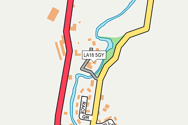 LA18 5GY map - OS OpenMap – Local (Ordnance Survey)