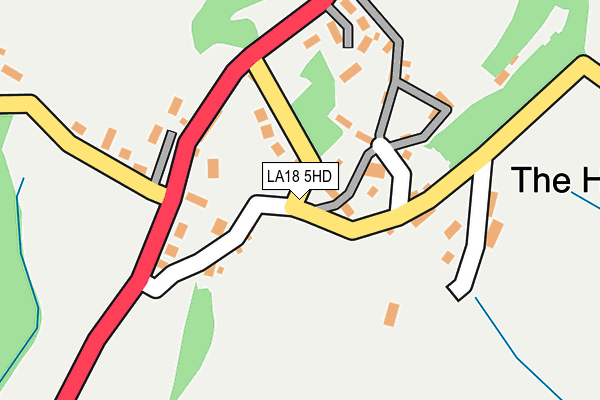 LA18 5HD map - OS OpenMap – Local (Ordnance Survey)