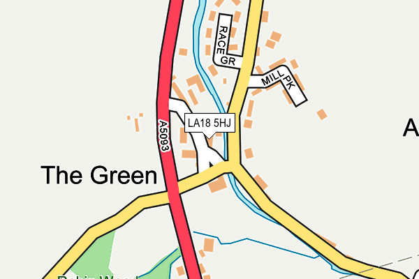 LA18 5HJ map - OS OpenMap – Local (Ordnance Survey)