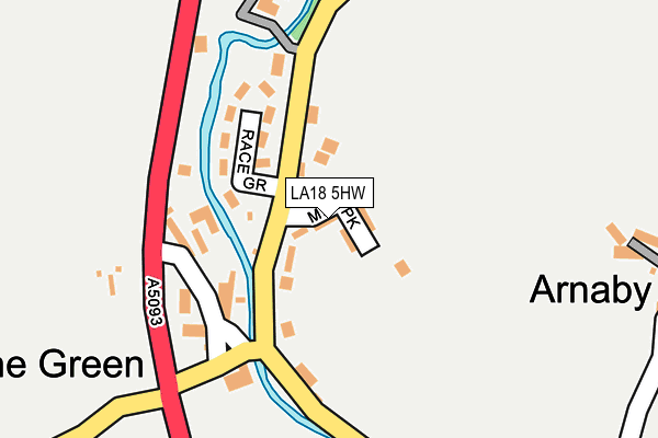 LA18 5HW map - OS OpenMap – Local (Ordnance Survey)