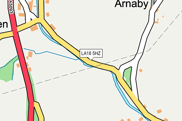 LA18 5HZ map - OS OpenMap – Local (Ordnance Survey)