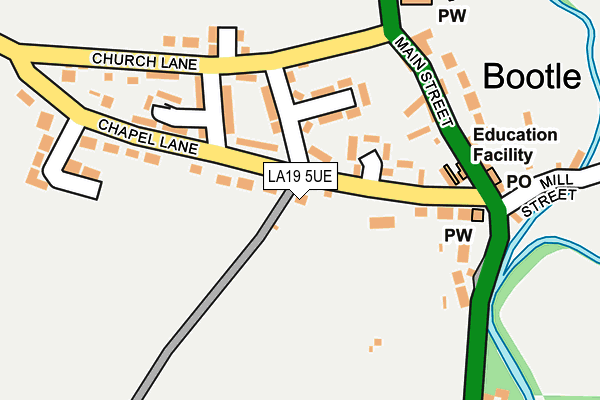 LA19 5UE map - OS OpenMap – Local (Ordnance Survey)