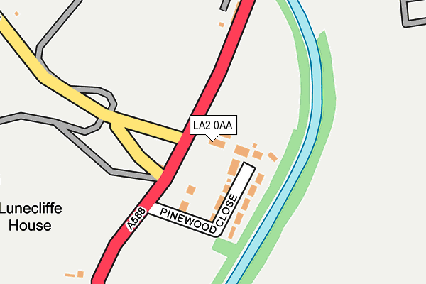 LA2 0AA map - OS OpenMap – Local (Ordnance Survey)