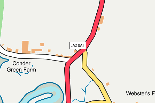 LA2 0AT map - OS OpenMap – Local (Ordnance Survey)