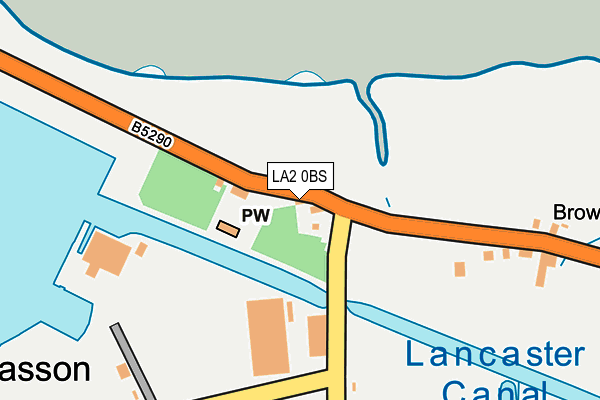 LA2 0BS map - OS OpenMap – Local (Ordnance Survey)