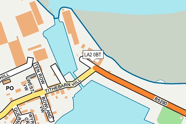 LA2 0BT map - OS OpenMap – Local (Ordnance Survey)