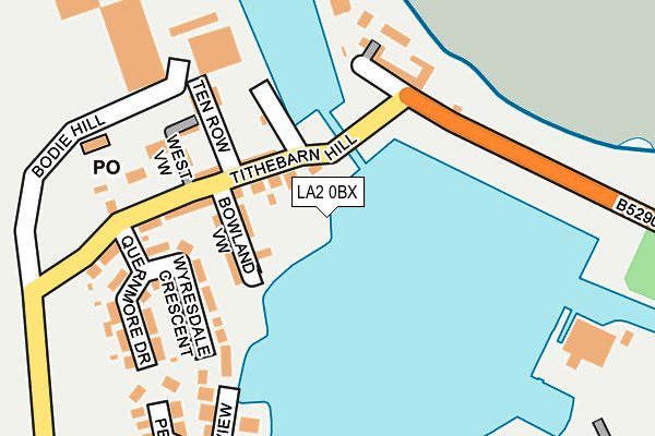 LA2 0BX map - OS OpenMap – Local (Ordnance Survey)