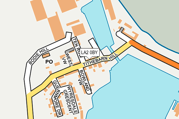 LA2 0BY map - OS OpenMap – Local (Ordnance Survey)