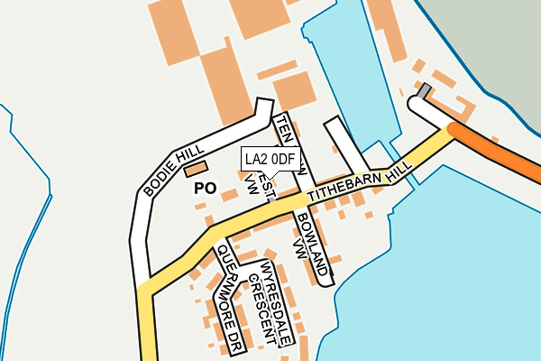 LA2 0DF map - OS OpenMap – Local (Ordnance Survey)