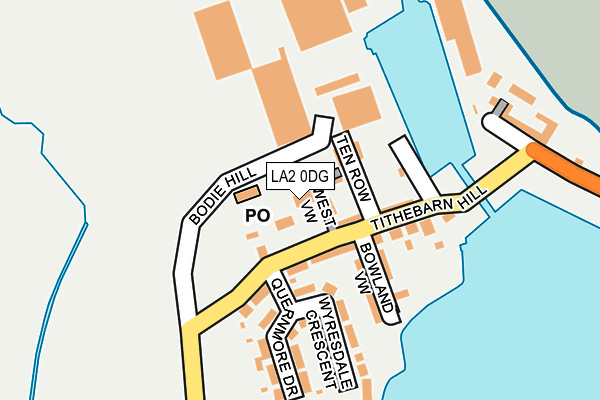 LA2 0DG map - OS OpenMap – Local (Ordnance Survey)