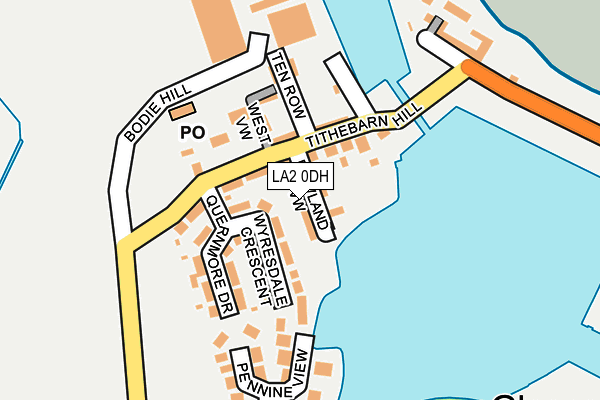 LA2 0DH map - OS OpenMap – Local (Ordnance Survey)