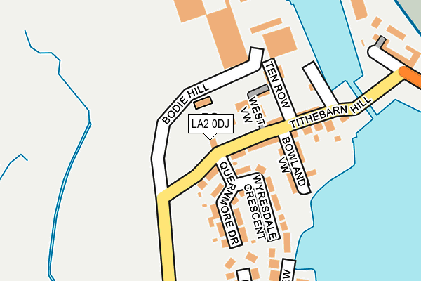 LA2 0DJ map - OS OpenMap – Local (Ordnance Survey)