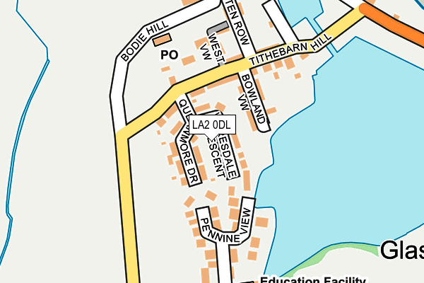 LA2 0DL map - OS OpenMap – Local (Ordnance Survey)