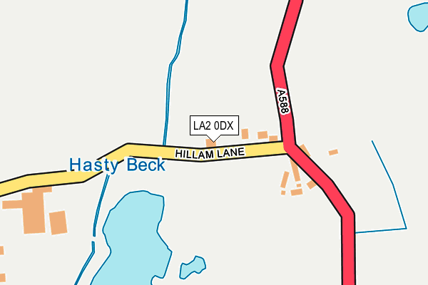 LA2 0DX map - OS OpenMap – Local (Ordnance Survey)