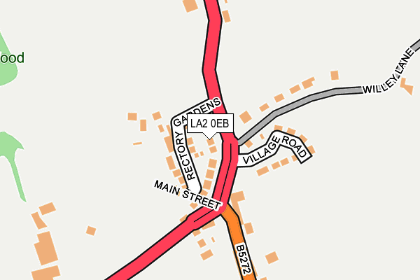 LA2 0EB map - OS OpenMap – Local (Ordnance Survey)