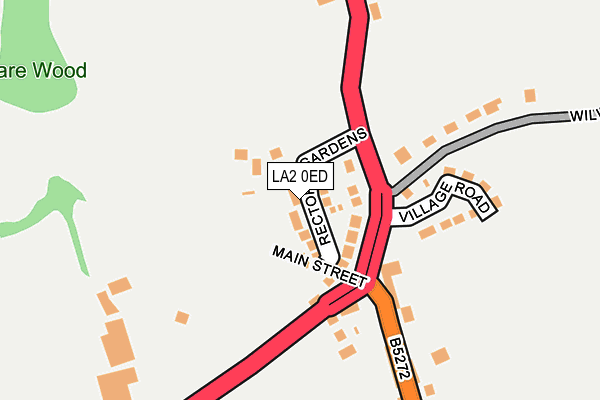 LA2 0ED map - OS OpenMap – Local (Ordnance Survey)