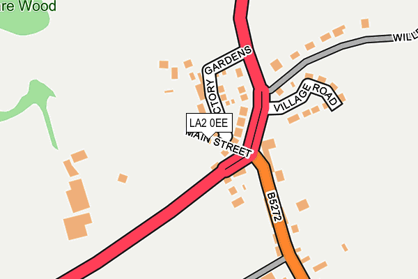 LA2 0EE map - OS OpenMap – Local (Ordnance Survey)