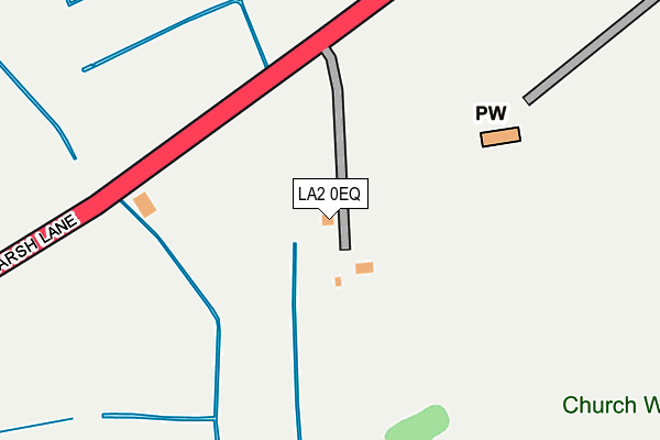 LA2 0EQ map - OS OpenMap – Local (Ordnance Survey)