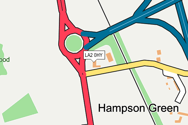LA2 0HY map - OS OpenMap – Local (Ordnance Survey)