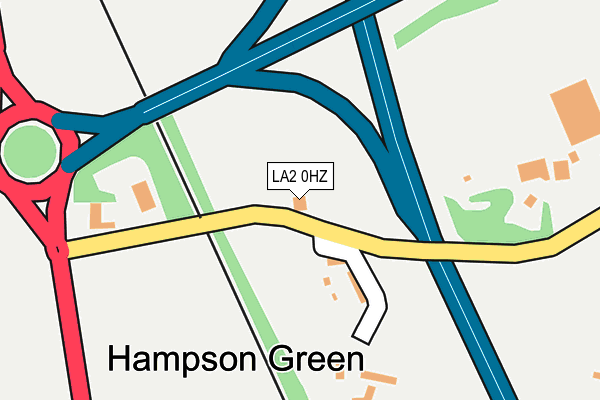 LA2 0HZ map - OS OpenMap – Local (Ordnance Survey)