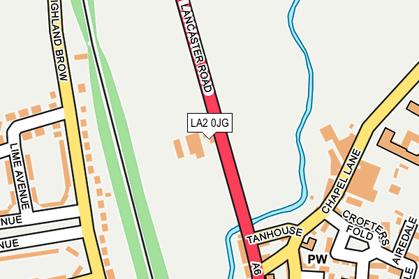 LA2 0JG map - OS OpenMap – Local (Ordnance Survey)