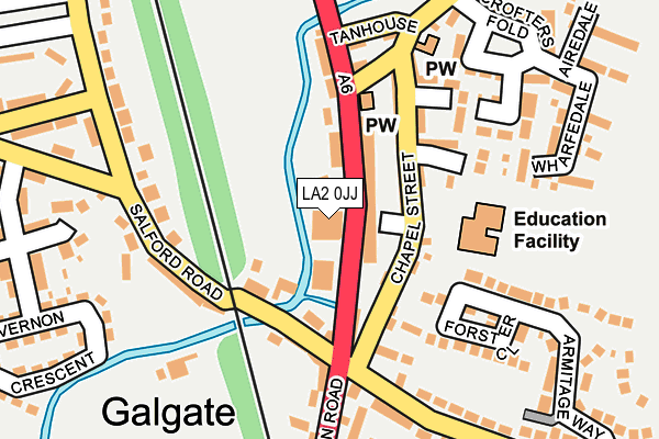 LA2 0JJ map - OS OpenMap – Local (Ordnance Survey)