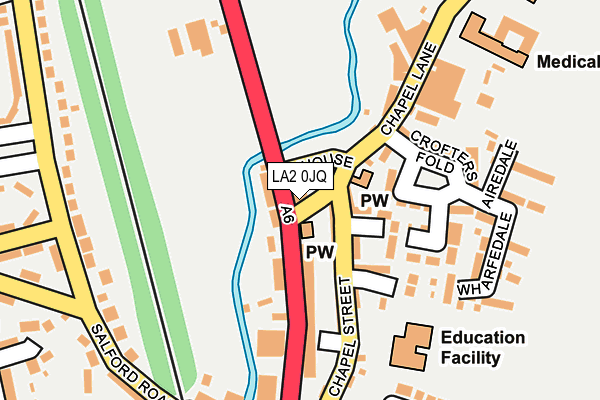 LA2 0JQ map - OS OpenMap – Local (Ordnance Survey)