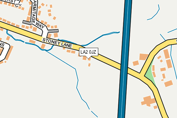 LA2 0JZ map - OS OpenMap – Local (Ordnance Survey)