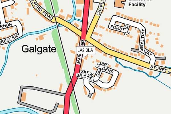 Map of THE VILLAGE STORE (GALGATE) LIMITED at local scale