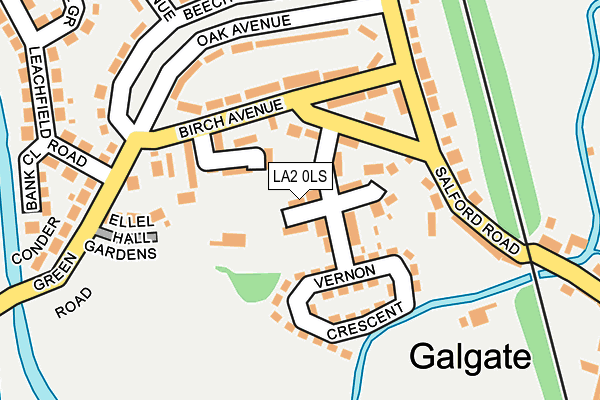 LA2 0LS map - OS OpenMap – Local (Ordnance Survey)