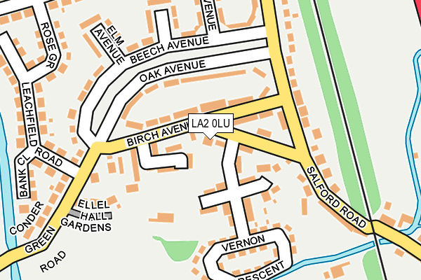 LA2 0LU map - OS OpenMap – Local (Ordnance Survey)