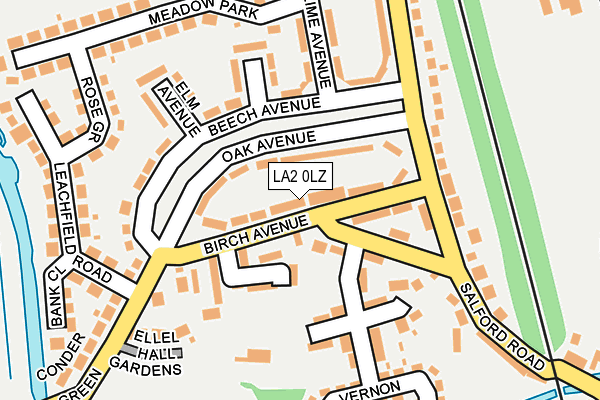 LA2 0LZ map - OS OpenMap – Local (Ordnance Survey)
