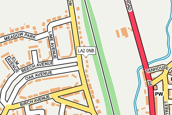 LA2 0NB map - OS OpenMap – Local (Ordnance Survey)