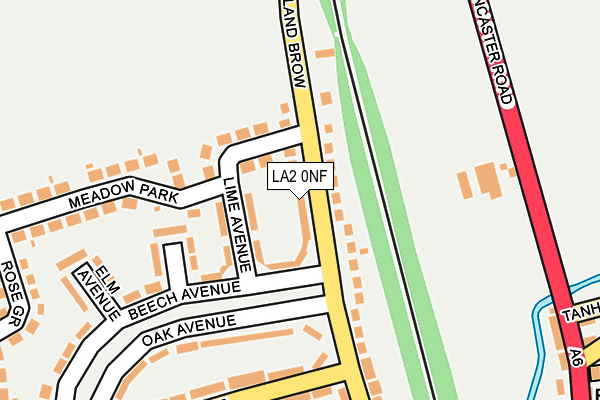 LA2 0NF map - OS OpenMap – Local (Ordnance Survey)
