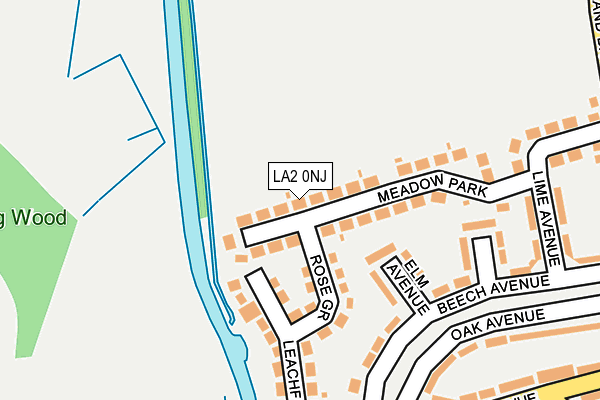 LA2 0NJ map - OS OpenMap – Local (Ordnance Survey)