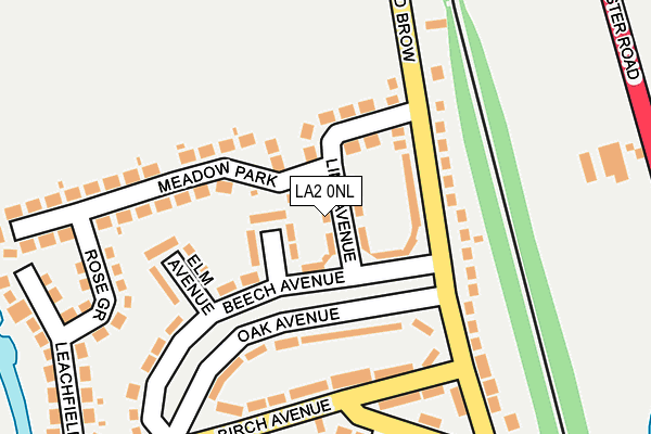 LA2 0NL map - OS OpenMap – Local (Ordnance Survey)