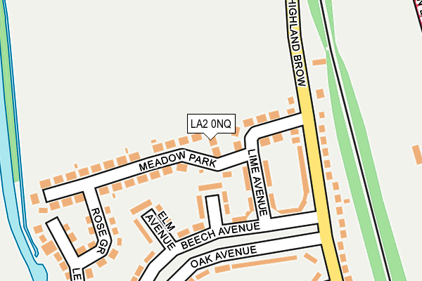 LA2 0NQ map - OS OpenMap – Local (Ordnance Survey)