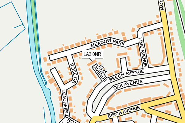 LA2 0NR map - OS OpenMap – Local (Ordnance Survey)