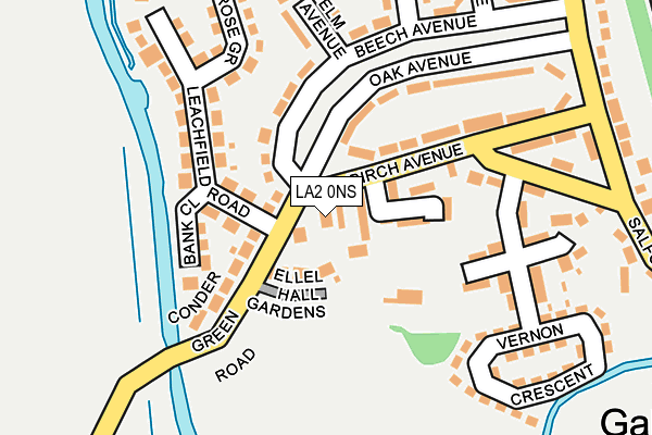 LA2 0NS map - OS OpenMap – Local (Ordnance Survey)