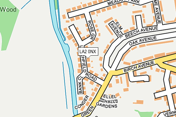 LA2 0NX map - OS OpenMap – Local (Ordnance Survey)
