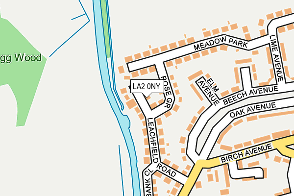 LA2 0NY map - OS OpenMap – Local (Ordnance Survey)